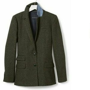 NWT Banana Republic green wool hacking jacket
